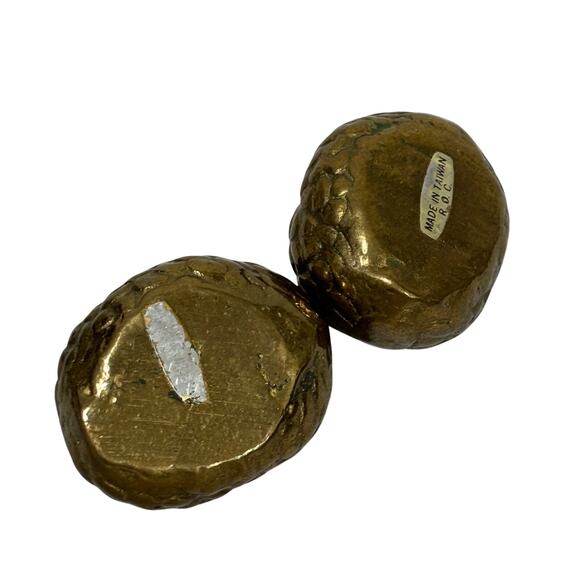 Vintage brass figures quail bird figurines paperweights miniature made in Taiwan - Picture 7 of 9